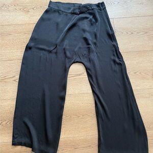 Zara Black Wide-Leg Trousers